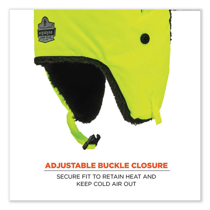 N-Ferno 6802 Classic Trapper Hat, 3M Thinsulate/Nylon, Large/X-Large, Lime