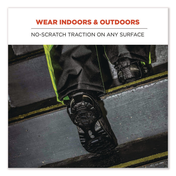 Trex 6325 Spikeless Traction Devices, Large (Men's Size 8 to 11), Black, Pair