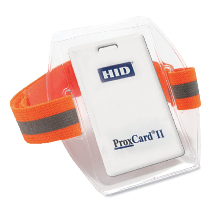 Squids 3386 Arm Band ID Badge Holder, Horizontal, 4 x 2.5, Orange