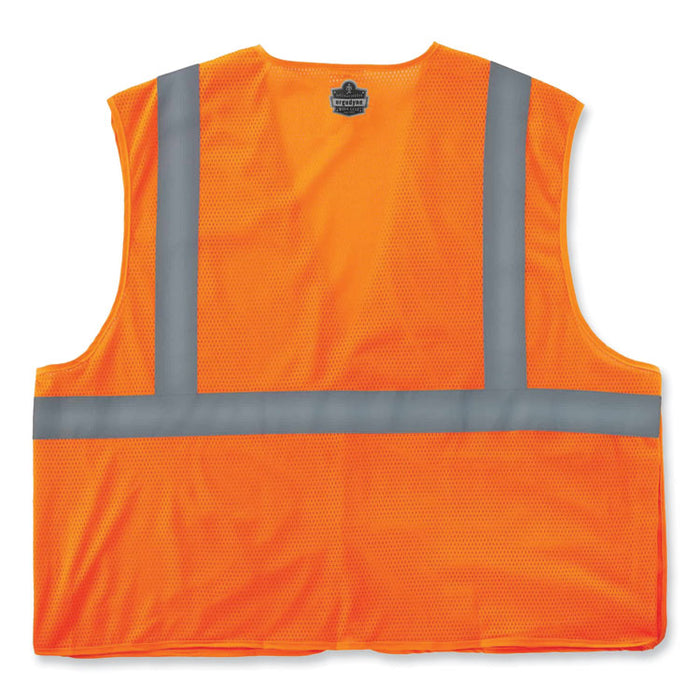 GloWear 8215BA Class 2 Economy Breakaway Mesh Vest, Polyester, X-Small, Orange