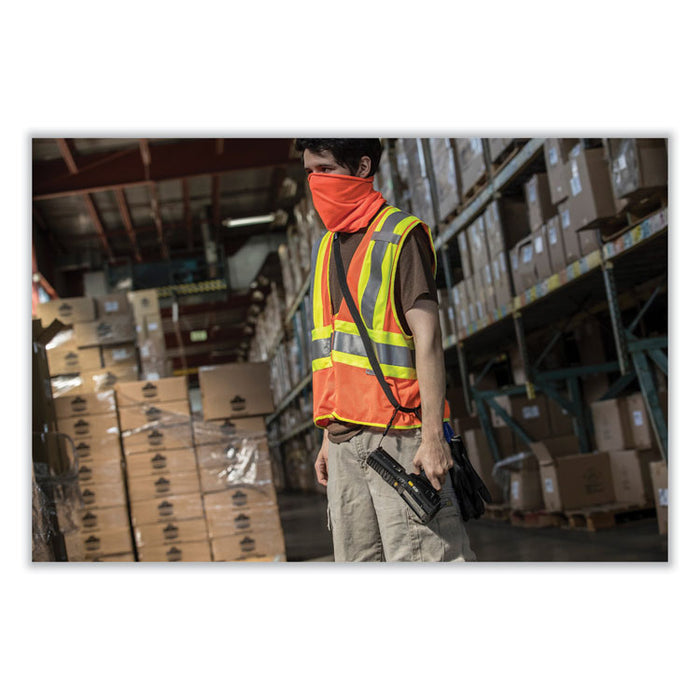 GloWear 8229Z Class 2 Economy Two-Tone Zipper Vest, Polyester, X-Small, Orange