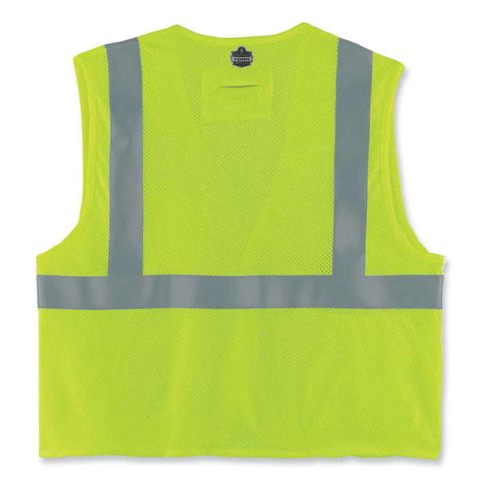 GloWear 8260FRHL Class 2 FR Safety Hook and Loop Vest, Modacrylic/Kevlar, Small/Medium, Lime