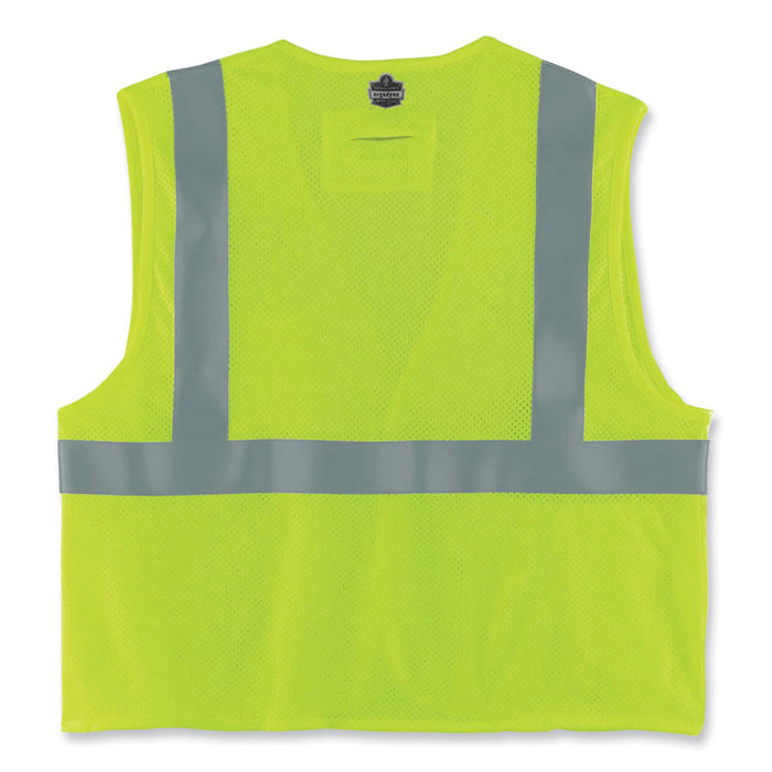 GloWear 8260FRHL Class 2 FR Safety Hook and Loop Vest, Modacrylic/Kevlar, 2X-Large/3X-Large, Lime