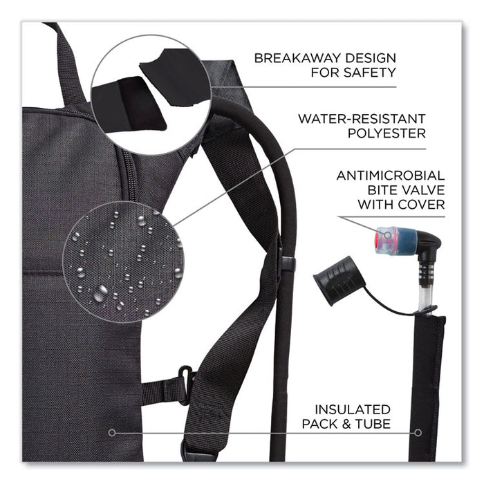 Chill-Its 5155 Low Profile Hydration Pack, 2 L, Black