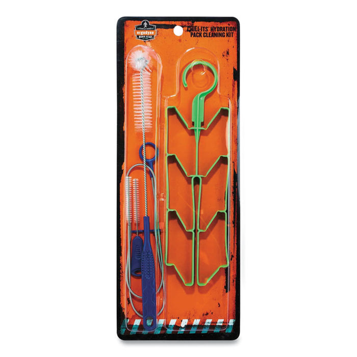 Chill-Its 5159 Hydration Pack Cleaning Kit, Bladder, Tube/Bite-Valve Cleaning Brushes, Drying Rack