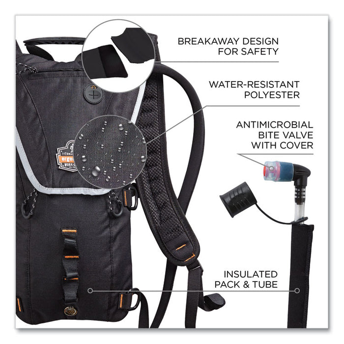 Chill-Its 5156 Low Profile Hydration Pack, 3 L, Black