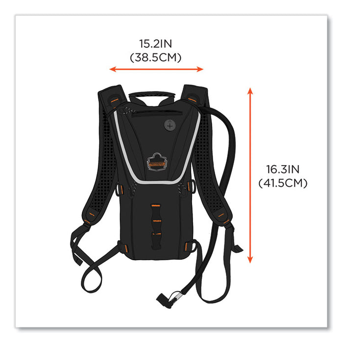 Chill-Its 5156 Low Profile Hydration Pack, 3 L, Black