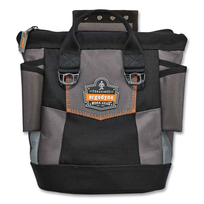 Arsenal 5517 Premium Topped Tool Pouch with Zipper, 6 x 10 x 11.5, Polyester, Black