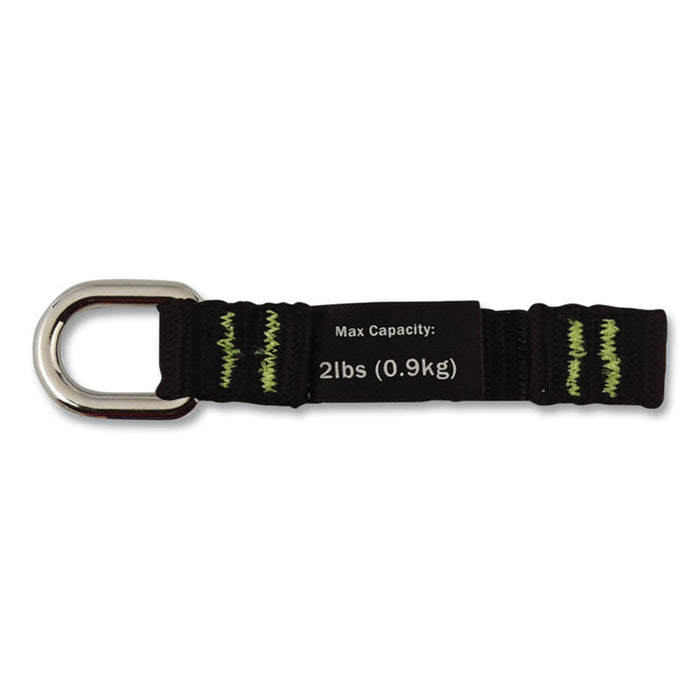 Squids 3700 Nylon Webbing Tool Tails with D-Rings, 2 lb Max Working Capacity, 3.5" Long, Black, 6/Pack, 10 Packs/Carton