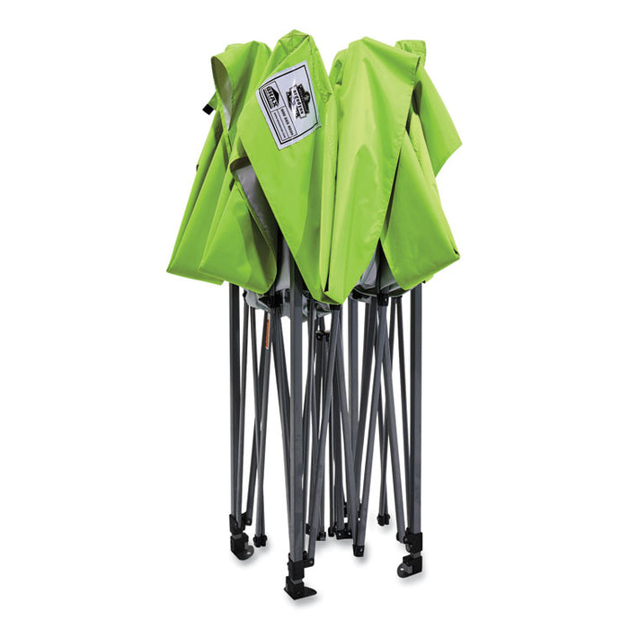 Shax 6010 Lightweight Pop-Up Tent, Single Skin, 10 ft x 10 ft, Polyester/Steel, Lime