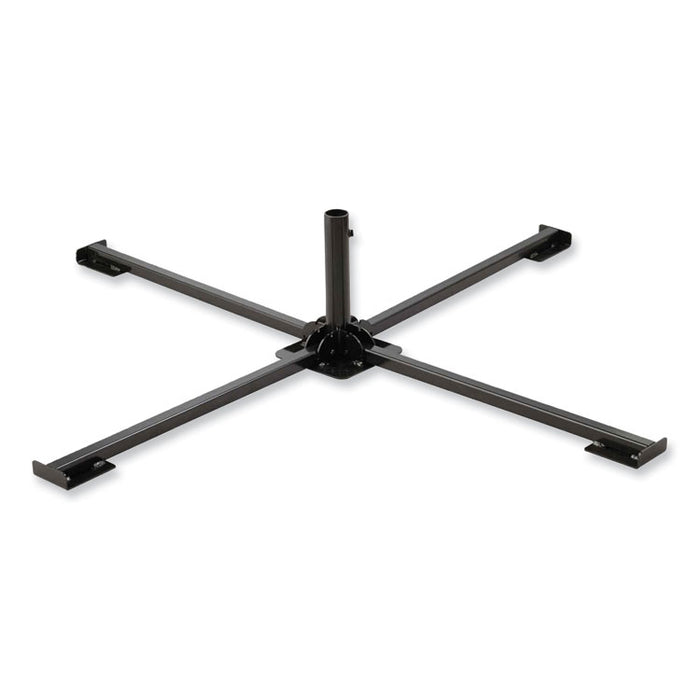 Shax 6190 Umbrella Stand, 1.65" Cylinder with Set Screw Clamp, Metal, 48 x 48 x 10, Black