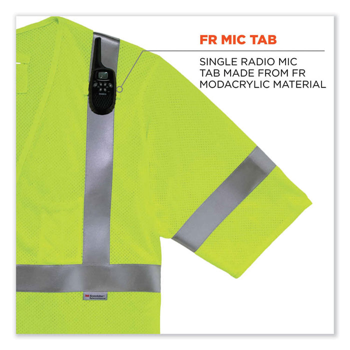GloWear 8356FRHL Class 3 FR Hook and Loop Safety Vest with Sleeves, Modacrylic, Large/X-Large, Lime