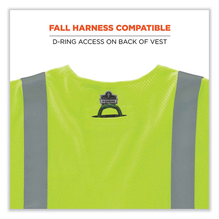 GloWear 8356FRHL Class 3 FR Hook and Loop Safety Vest with Sleeves, Modacrylic, 2X-Large/3X-Large, Lime