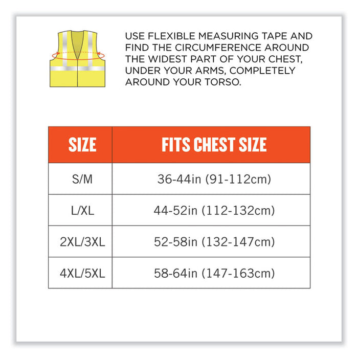 GloWear 8356FRHL Class 3 FR Hook and Loop Safety Vest with Sleeves, Modacrylic, 4X-Large/5X-Large, Lime