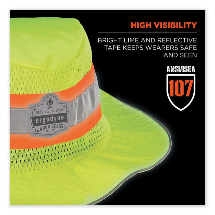 GloWear 8935 Hi-Vis Ranger Sun Hat, Polyester, Large/X-Large, Lime