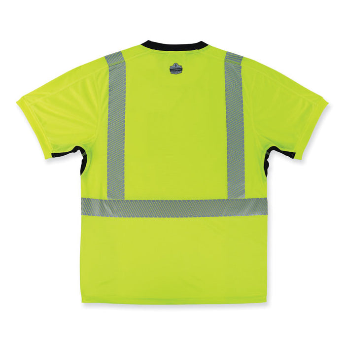 GloWear 8283BK Class 2 Lightweight Performance Hi-Vis T-Shirt, Medium, Lime