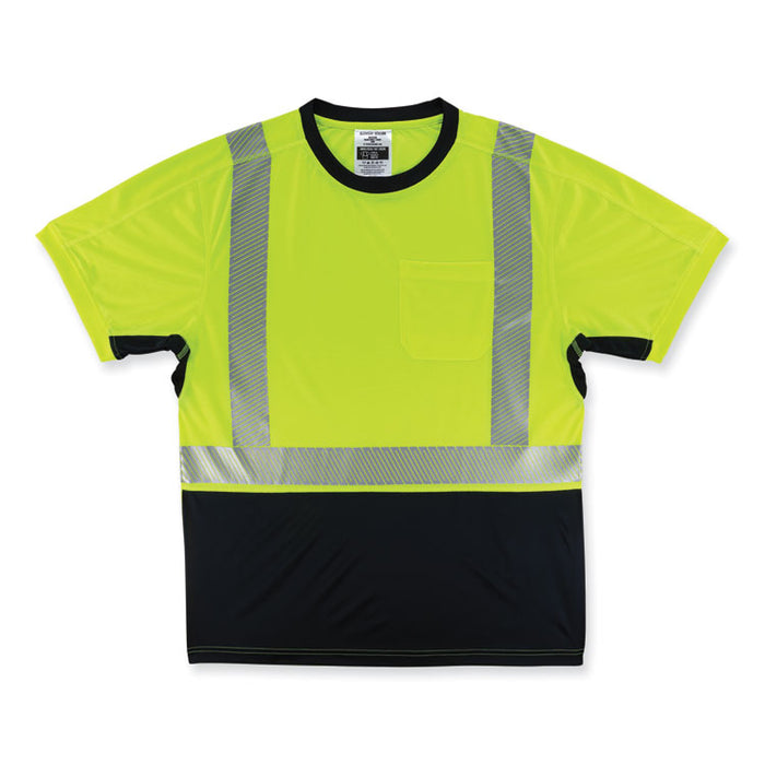 GloWear 8283BK Class 2 Lightweight Performance Hi-Vis T-Shirt, X-Large, Lime