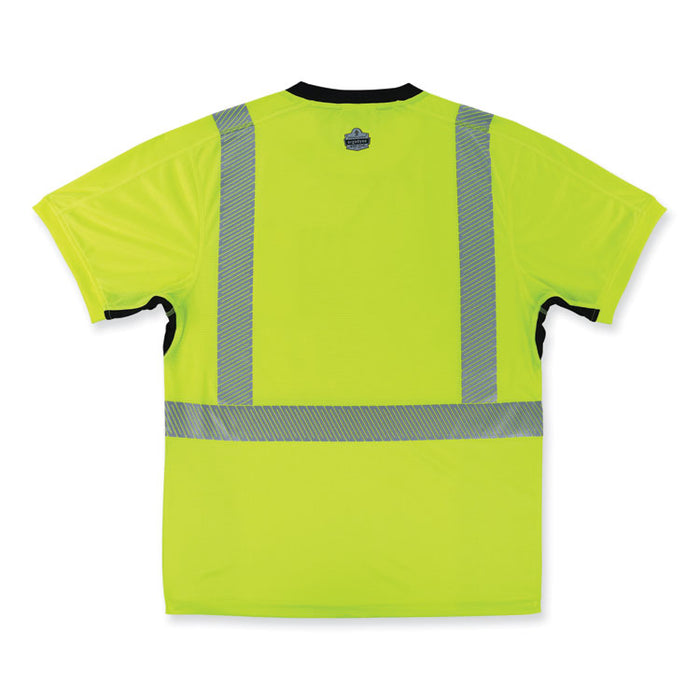 GloWear 8283BK Class 2 Lightweight Performance Hi-Vis T-Shirt, 2X-Large, Lime