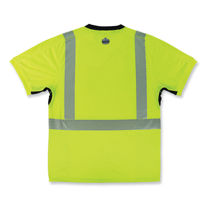 GloWear 8283BK Class 2 Lightweight Performance Hi-Vis T-Shirt, 4X-Large, Lime