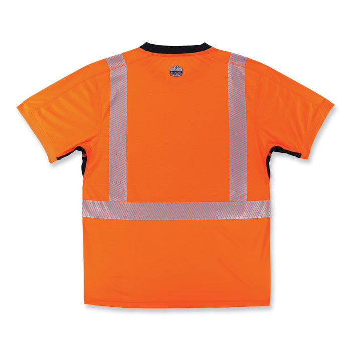 GloWear 8283BK Class 2 Lightweight Performance Hi-Vis T-Shirt, Small, Orange