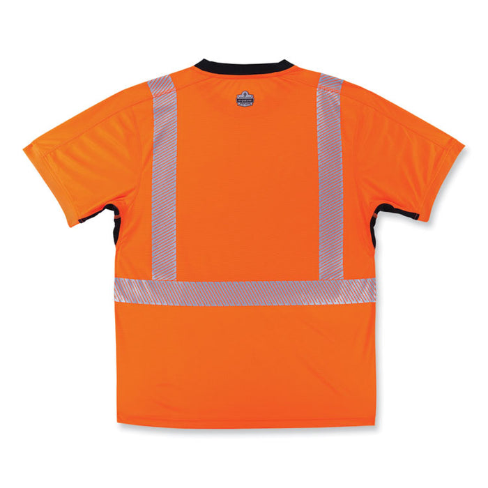 GloWear 8283BK Class 2 Lightweight Performance Hi-Vis T-Shirt, 2X-Large, Orange