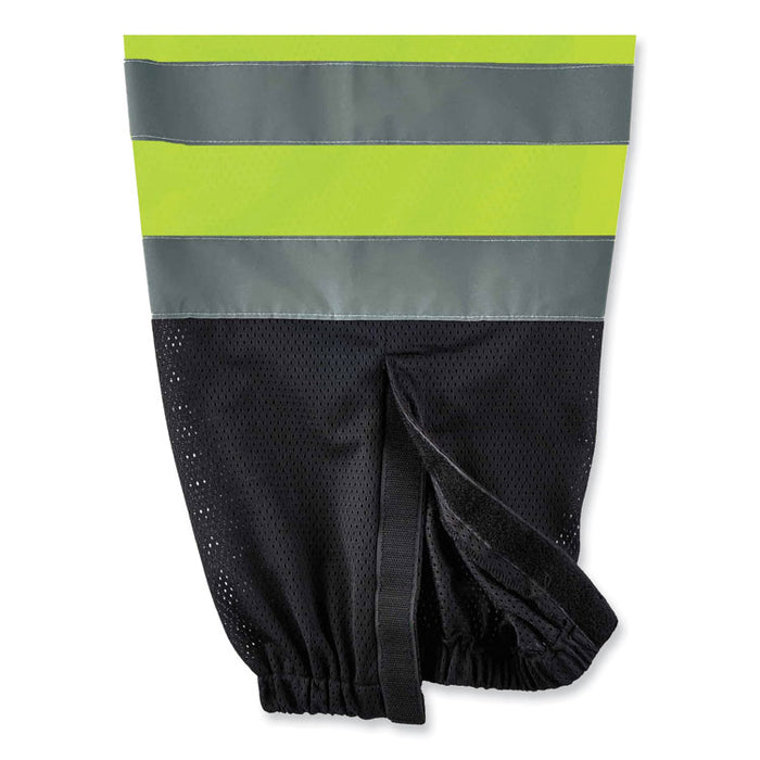 GloWear 8910BK Class E Hi-Vis Pants with Black Bottom, Polyester, 4X-Large/5X-Large, Lime