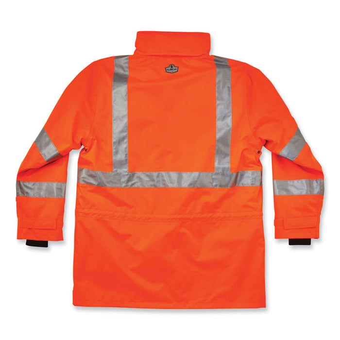 GloWear 8385 Class 3 Hi-Vis 4-in-1 Jacket, 4X-Large, Orange