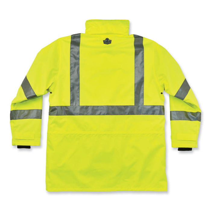 GloWear 8385 Class 3 Hi-Vis 4-in-1 Jacket, Large, Lime