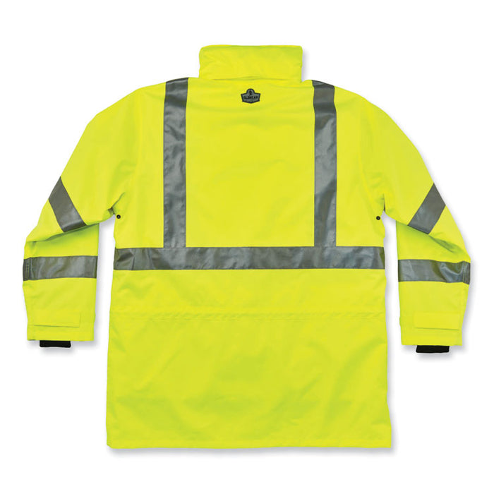 GloWear 8385 Class 3 Hi-Vis 4-in-1 Jacket, X-Large, Lime