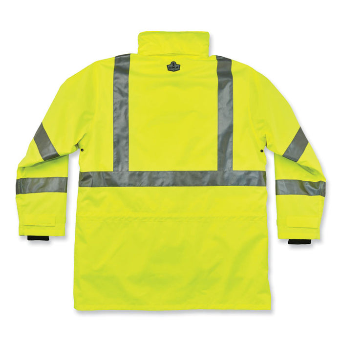 GloWear 8385 Class 3 Hi-Vis 4-in-1 Jacket, 3X-Large, Lime
