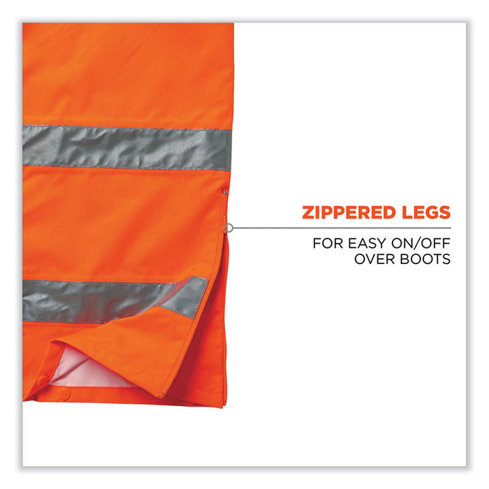 GloWear 8915 Class E Hi-Vis Rain Pants, 5X-Large, Orange
