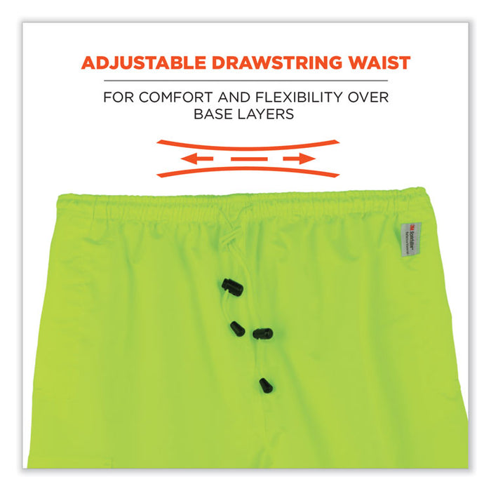 GloWear 8915 Class E Hi-Vis Rain Pants, Small, Lime