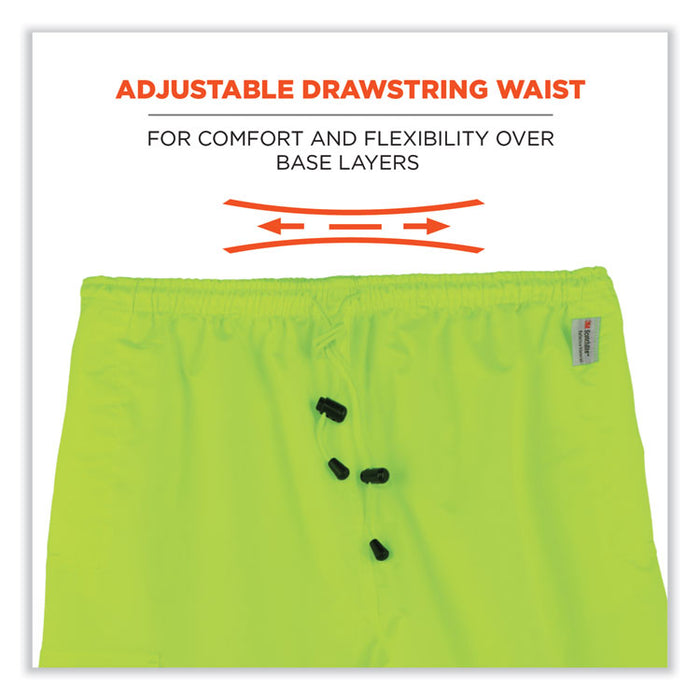 GloWear 8915 Class E Hi-Vis Rain Pants, X-Large, Lime