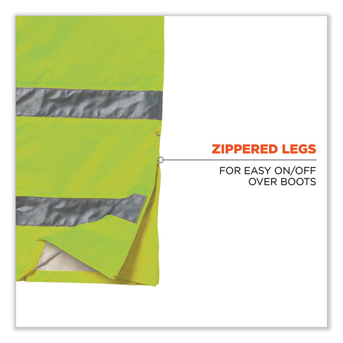 GloWear 8915 Class E Hi-Vis Rain Pants, 2X-Large, Lime
