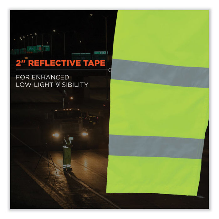 GloWear 8915 Class E Hi-Vis Rain Pants, 4X-Large, Lime