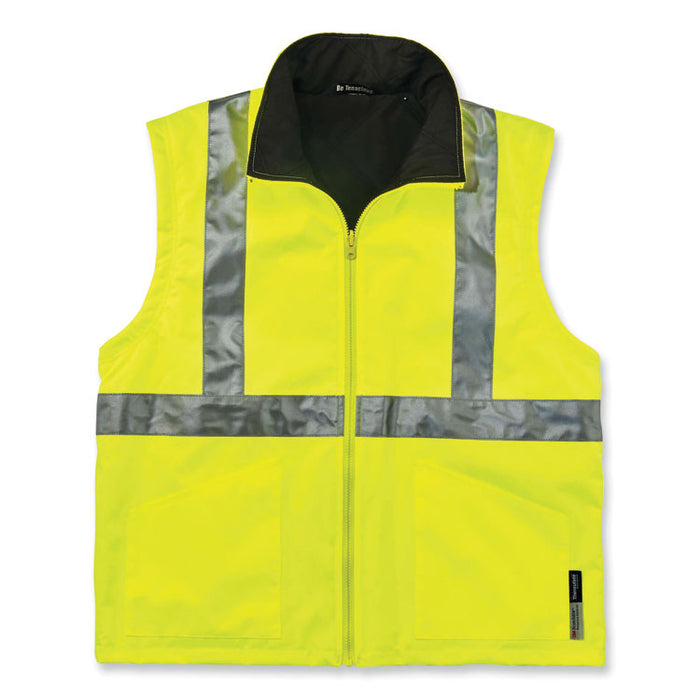 GloWear 8385 Class 3 Hi-Vis 4-in-1 Jacket, Medium, Lime