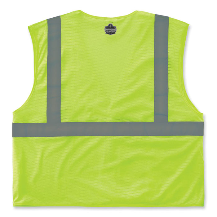 GloWear 8210HL-S Single Size Class 2 Economy Mesh Vest, Polyester, 3X-Large, Lime