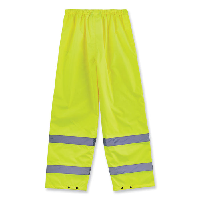 GloWear 8916 Class E Lightweight Hi-Vis Rain Pants, 4X-Large, Lime