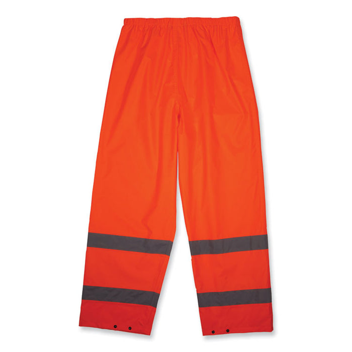 GloWear 8916 Class E Lightweight Hi-Vis Rain Pants, 3X-Large, Orange