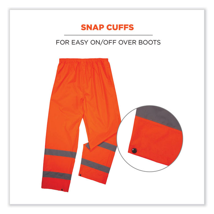 GloWear 8916 Class E Lightweight Hi-Vis Rain Pants, 3X-Large, Orange