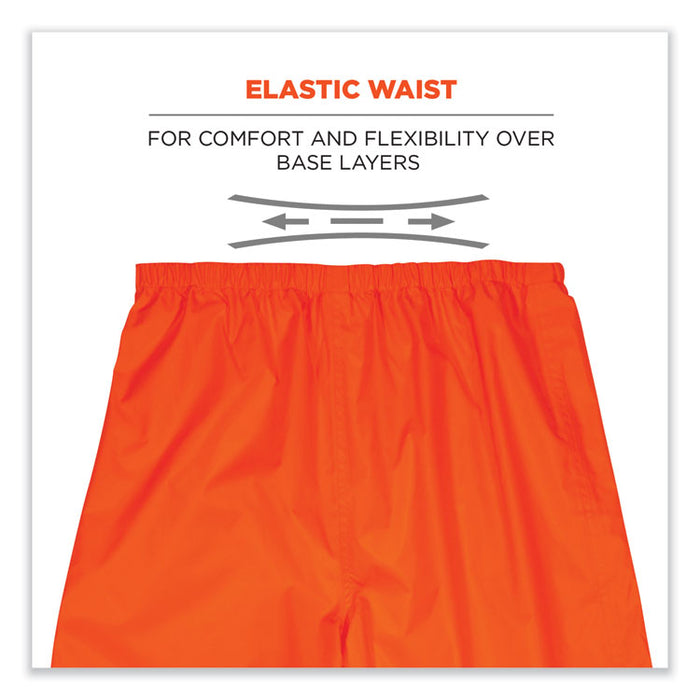 GloWear 8916 Class E Lightweight Hi-Vis Rain Pants, 5X-Large, Orange
