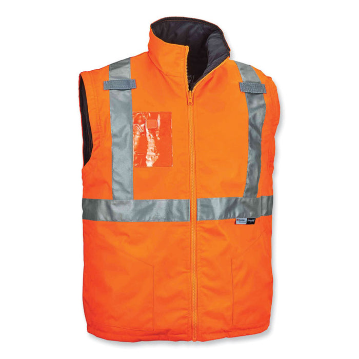 GloWear 8287 Class 2 Hi-Vis Jacket with Removable Sleeves, 2X-Large, Orange