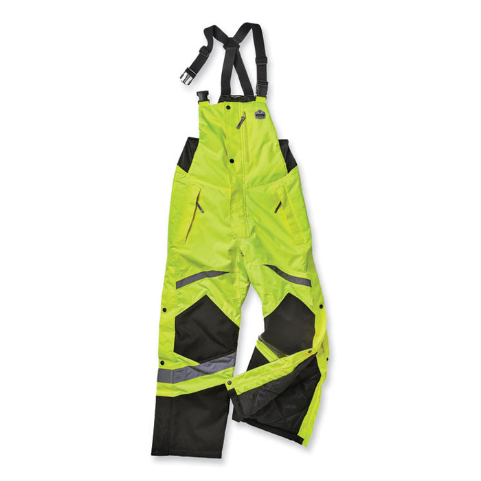 GloWear 8928 Class E Hi-Vis Insulated Bibs, X-Large, Lime