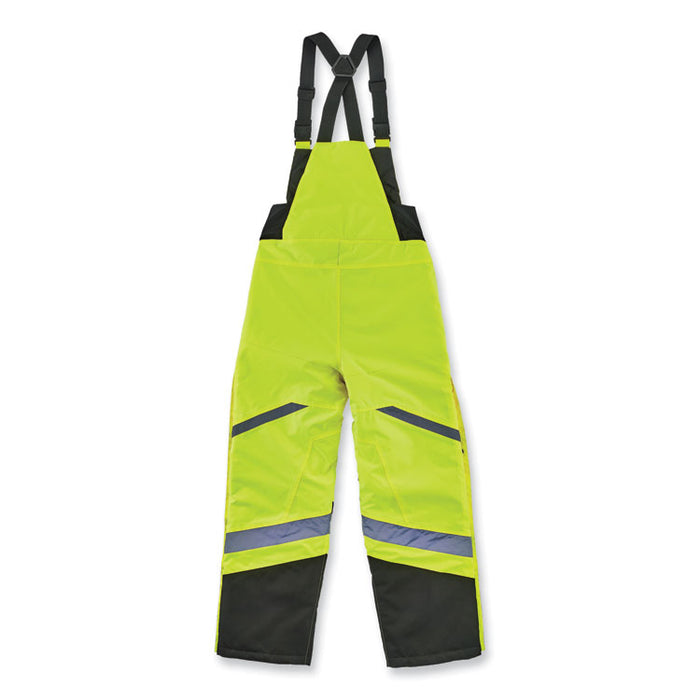 GloWear 8928 Class E Hi-Vis Insulated Bibs, 2X-Large, Lime