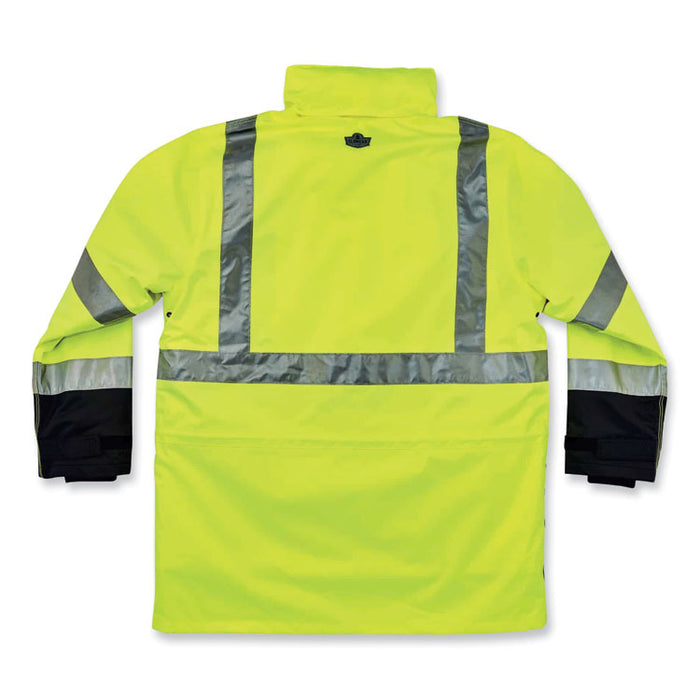 GloWear 8388 Class 3/2 Hi-Vis Thermal Jacket Kit, Large, Lime
