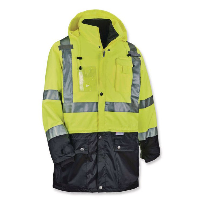 GloWear 8388 Class 3/2 Hi-Vis Thermal Jacket Kit, 3X-Large, Lime