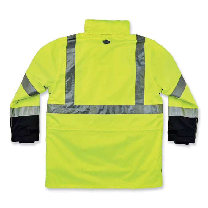 GloWear 8388 Class 3/2 Hi-Vis Thermal Jacket Kit, 5X-Large, Lime