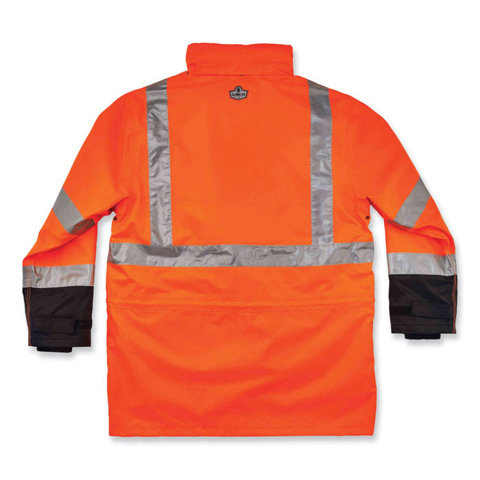 GloWear 8388 Class 3/2 Hi-Vis Thermal Jacket Kit, 4X-Large, Orange
