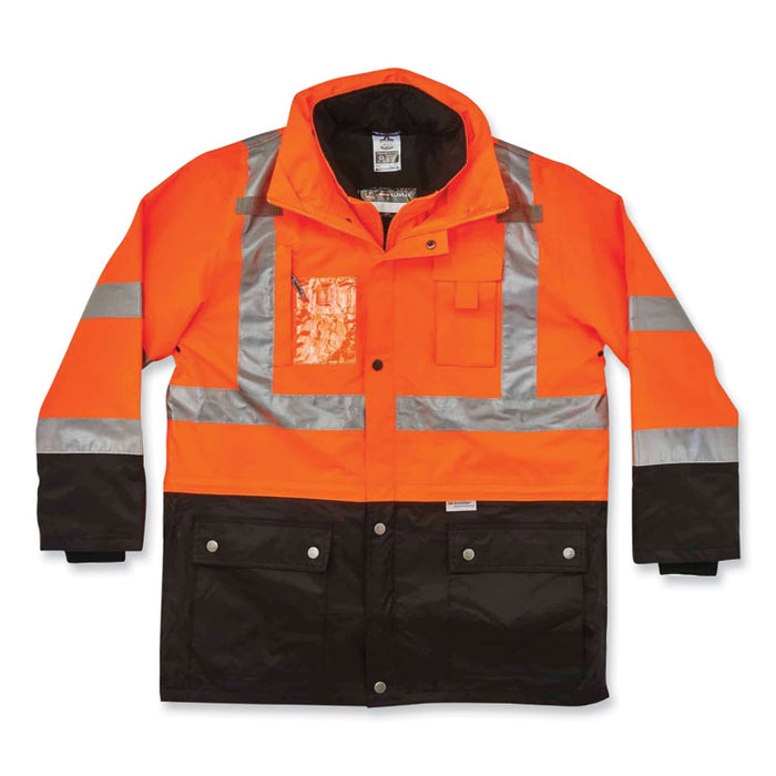 GloWear 8388 Class 3/2 Hi-Vis Thermal Jacket Kit, 5X-Large, Orange