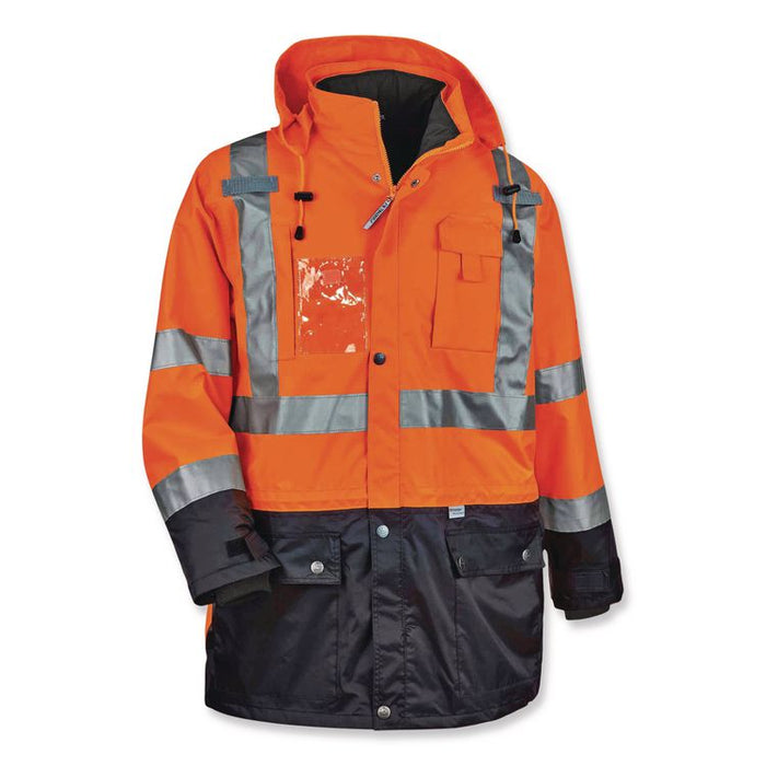 GloWear 8388 Class 3/2 Hi-Vis Thermal Jacket Kit, 5X-Large, Orange